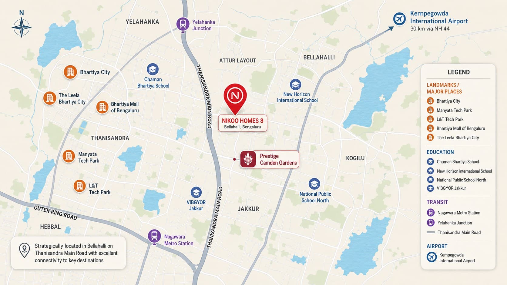 Nikoo Homes 8 approximate location map
